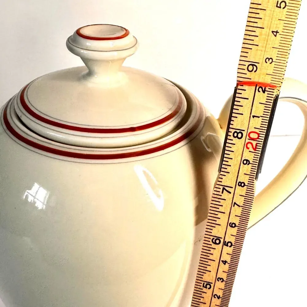 Edelstein Bavaria Ceramic Tea Pot Minimalist Atomic Mid Century Modern Germany